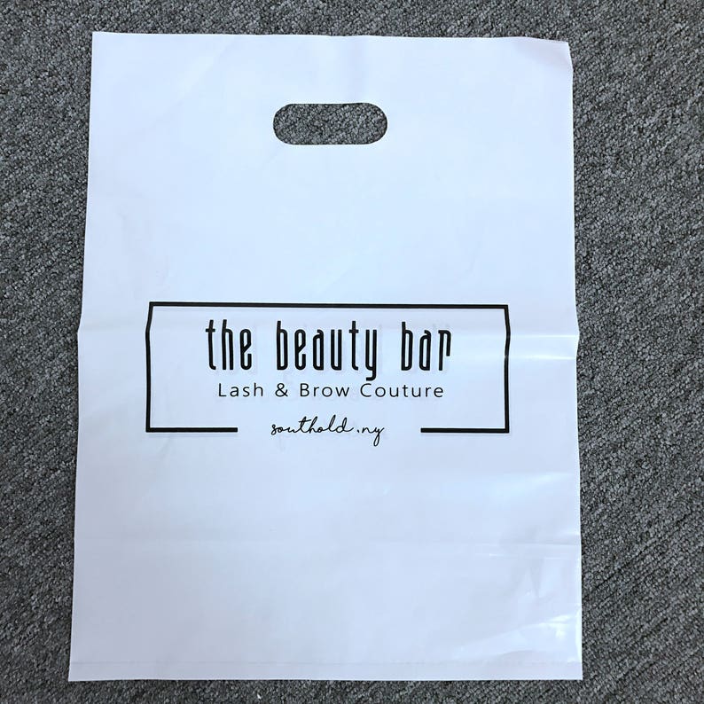 100pcs 12x15.5 Custom shopping bags with logo, plastic shopping bags with logo, custom poly die cut bags image 4