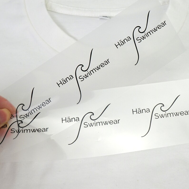 100 Custom Heat Press Transfers Label Heat Press Clothing Etsy