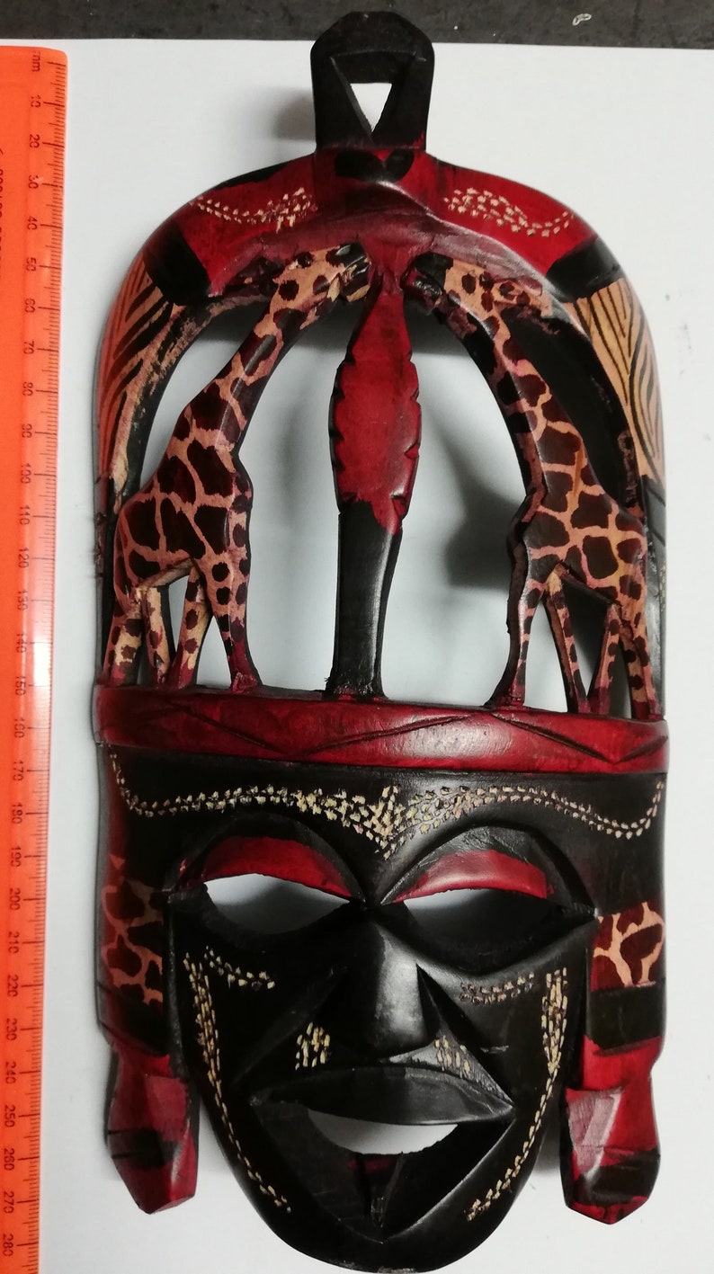 African Mask Giraffe From Kenya Etsy