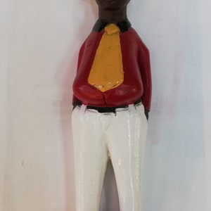 Colonial figure hand carved in Africa