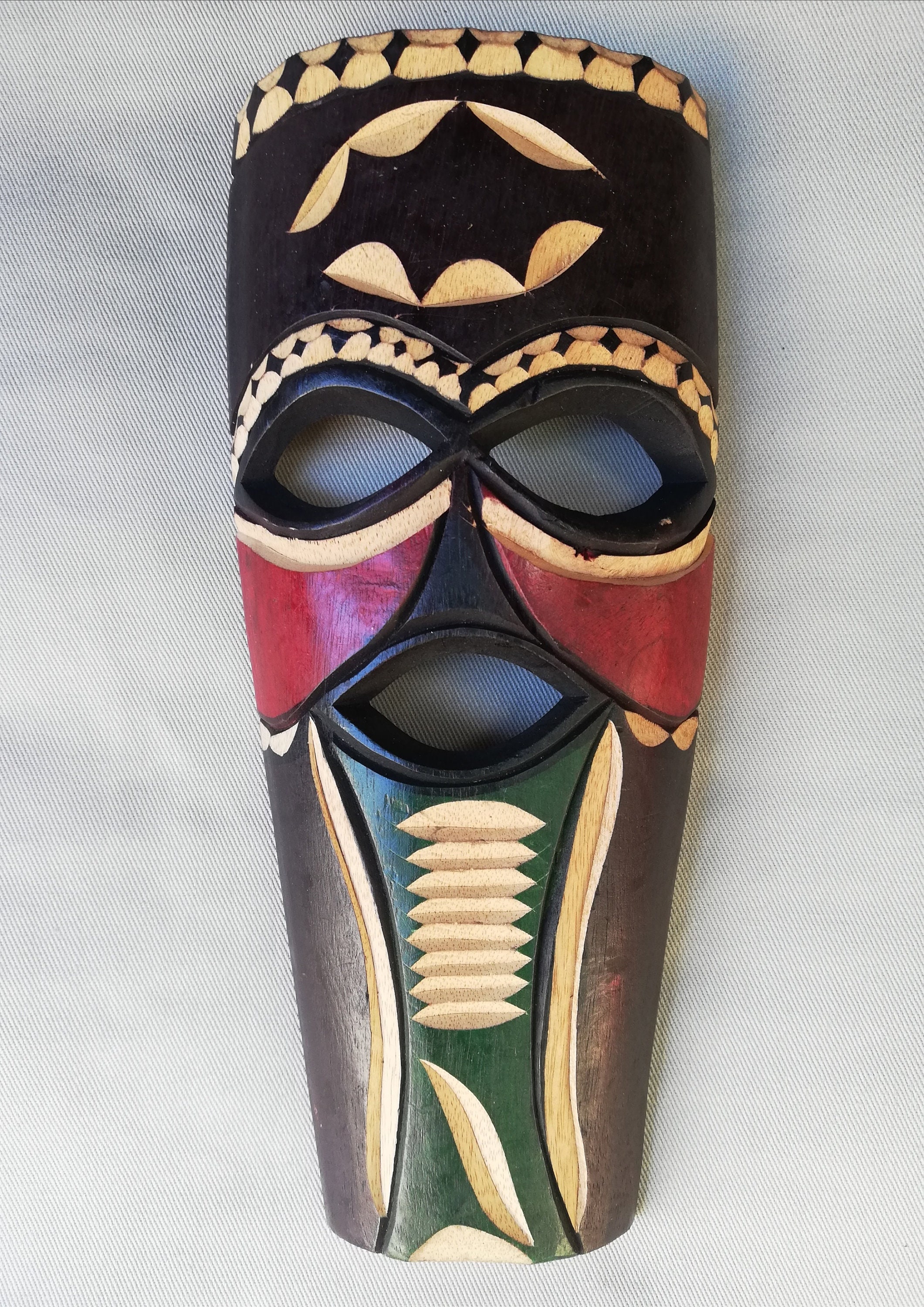 African Wooden Mask From Mozambique/swaziland - Etsy African Wooden Mask From Mozambique/swaziland - Etsy