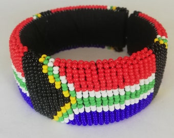 African beaded cuff bangle