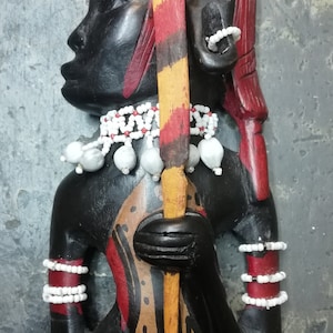 Maasai Figurine Wood Carved from Kenya