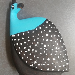 Guinea fowl wooden carving from Zimbabwe