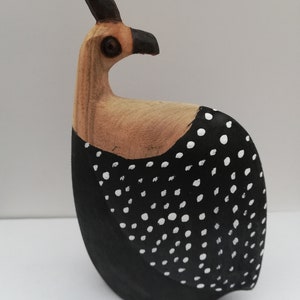 Guinea fowl wooden carving from Zimbabwe