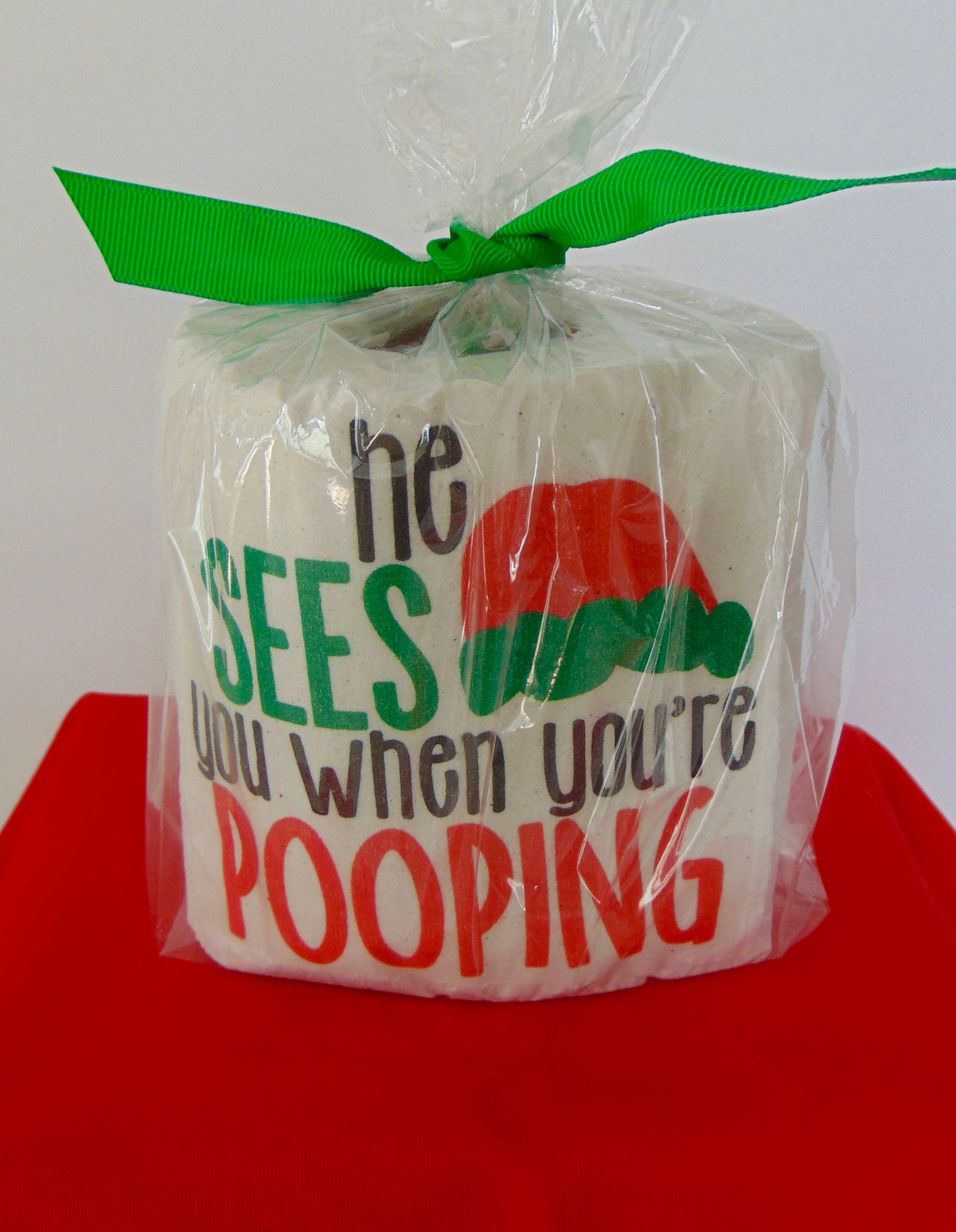 Christmas Gag Gift He sees you when you're pooping Toilet Etsy