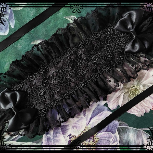 Tocado gótico negro de Lolita Kuro Loli Tocado rectangular gótico Estilo japonés HARAJUKU KAWAII EGL Cosplay