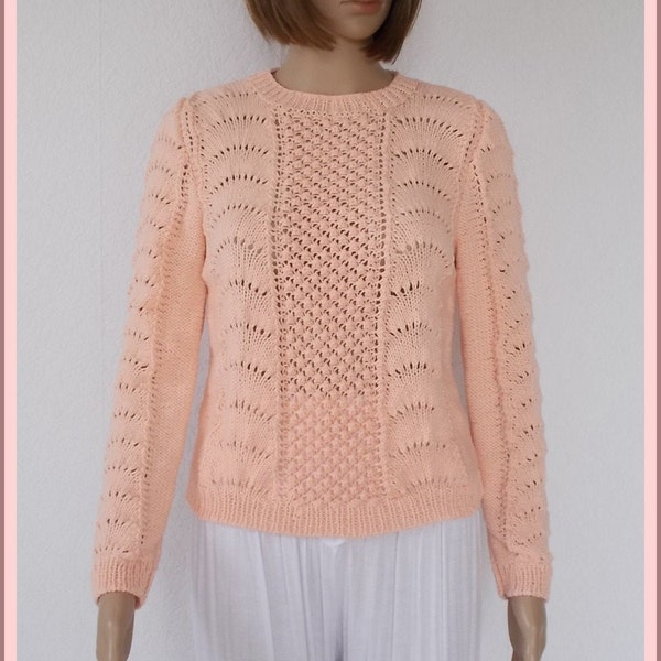 Pull Femme Acrylique et Coton Coloris "Chamallow"