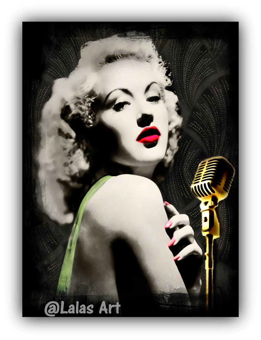 Betty Grable Dancer Singer Actress Painting Pinup Pin up 1960s Mix ...
