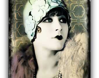 Flapper Actress Madge Bellamy Vintage Style Painting Girl With