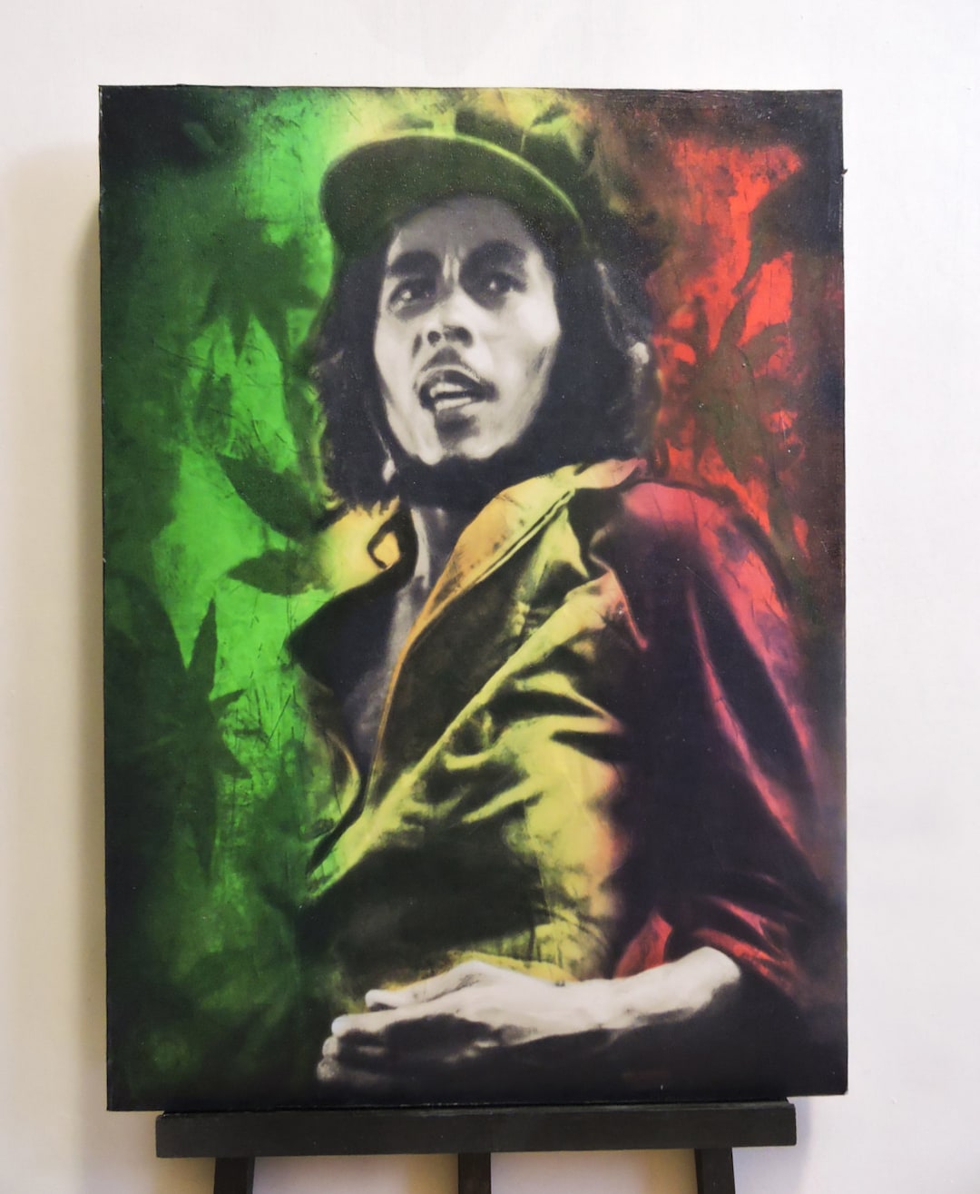 Vintage Style Painting Art Bob Marley Jamaican Singer Reggae Ska