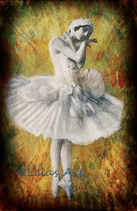 Vintage Style Painting Anna Pavlova Russian Ballerina Etsy