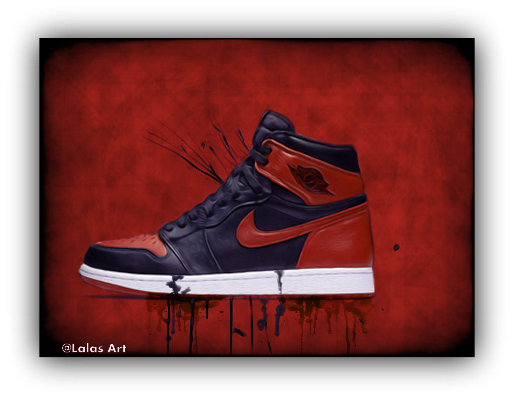 218 A Basketball Painting Nike Painting Sneaker Painting Modern