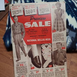 Vintage National Bellas Hess Catalogue, Women&#39;s Fashion Catalogue, Mens Fashion Cataloque, Vintage Pinup Art, Pinup Catalogue