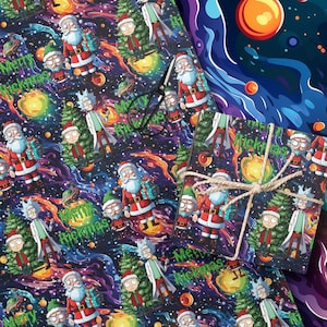 Funny Christmas Wrapping Paper, Adult Cartoon Christmas Wrapping Paper, Anime Christmas Gift Wrap, Gift Ideas, Wrapping Paper Rolls