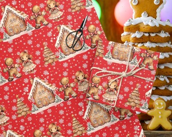 Lebkuchen-Weihnachtsgeschenkpapier, Feiertags-Geschenkpapier