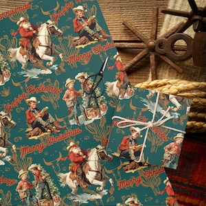Carta da regalo da cowboy - Carta da regalo di Natale, regali western, regalo da cowboy, Natale da cowboy, regalo di Natale western, regalo per equini, carta da regalo
