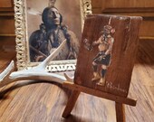 Vintage Native American Hopi Crown Dancer, Kachina Doll, Oil On Canvas, Canvas Painting, Wall Art Decor, Home Decor, Western Decor