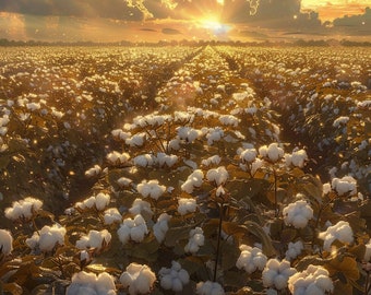 Cotton Field Art Print | African American Painting (Digital Download)