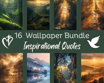Inspirierende Bibel-Vers-Handy-Tapete, christliche Zitate (digitaler Download)
