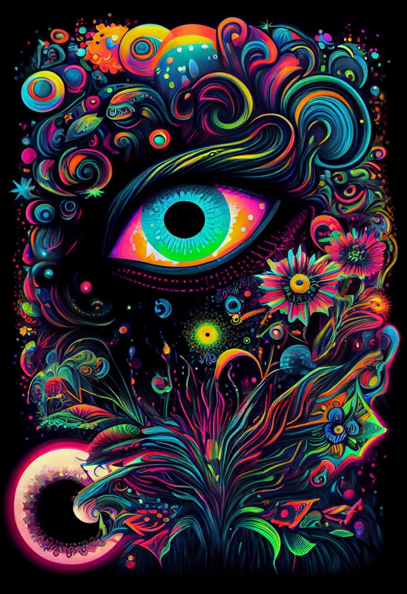 手描き一点物、サイケデリック、420アート、サイケ