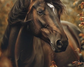 Wild Mustang Horse Portrait Photography | Western Art (Digital Download)