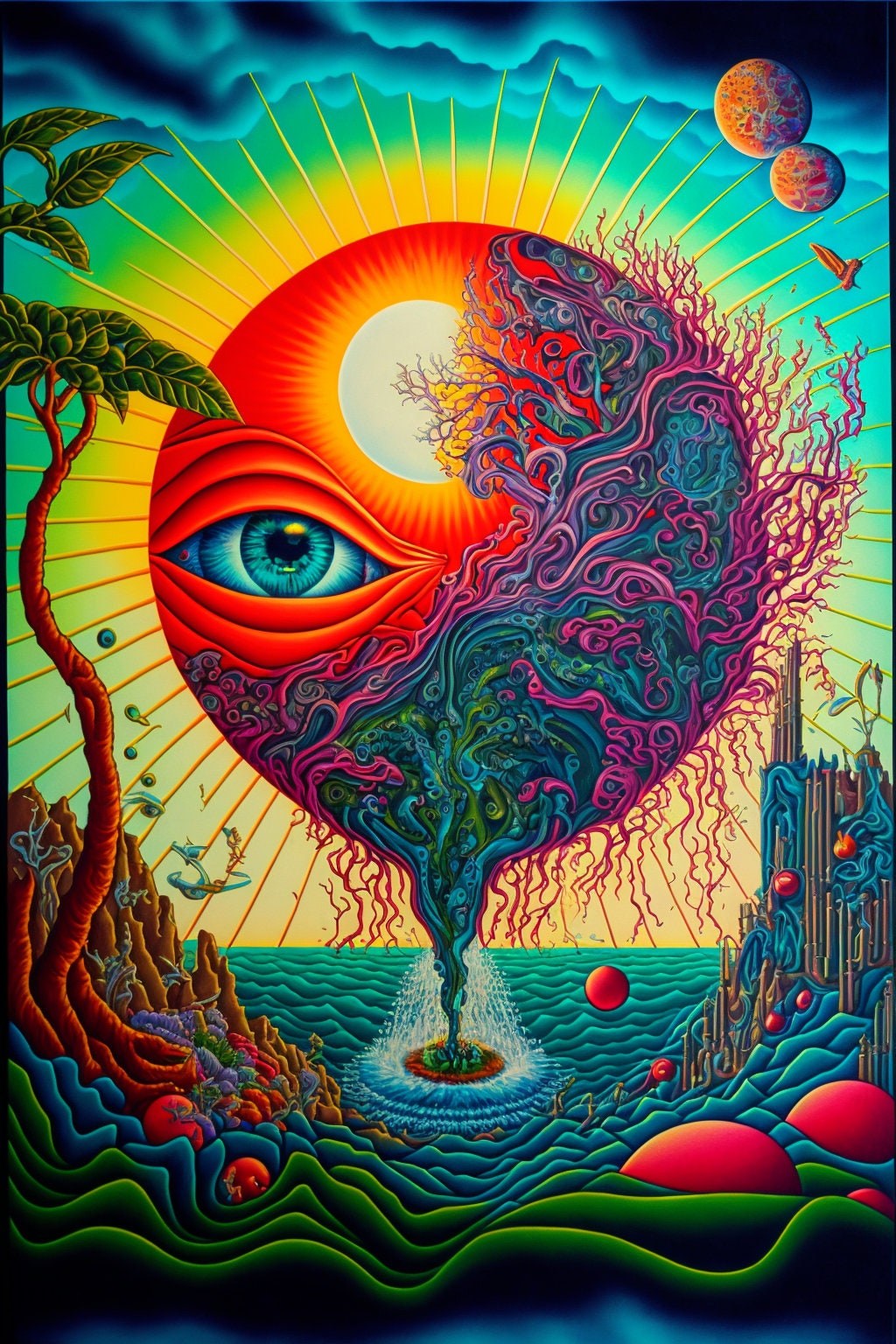 Bob Marley Trippy Psychedelic Art Psychedelic Surreal Trippy Woman 