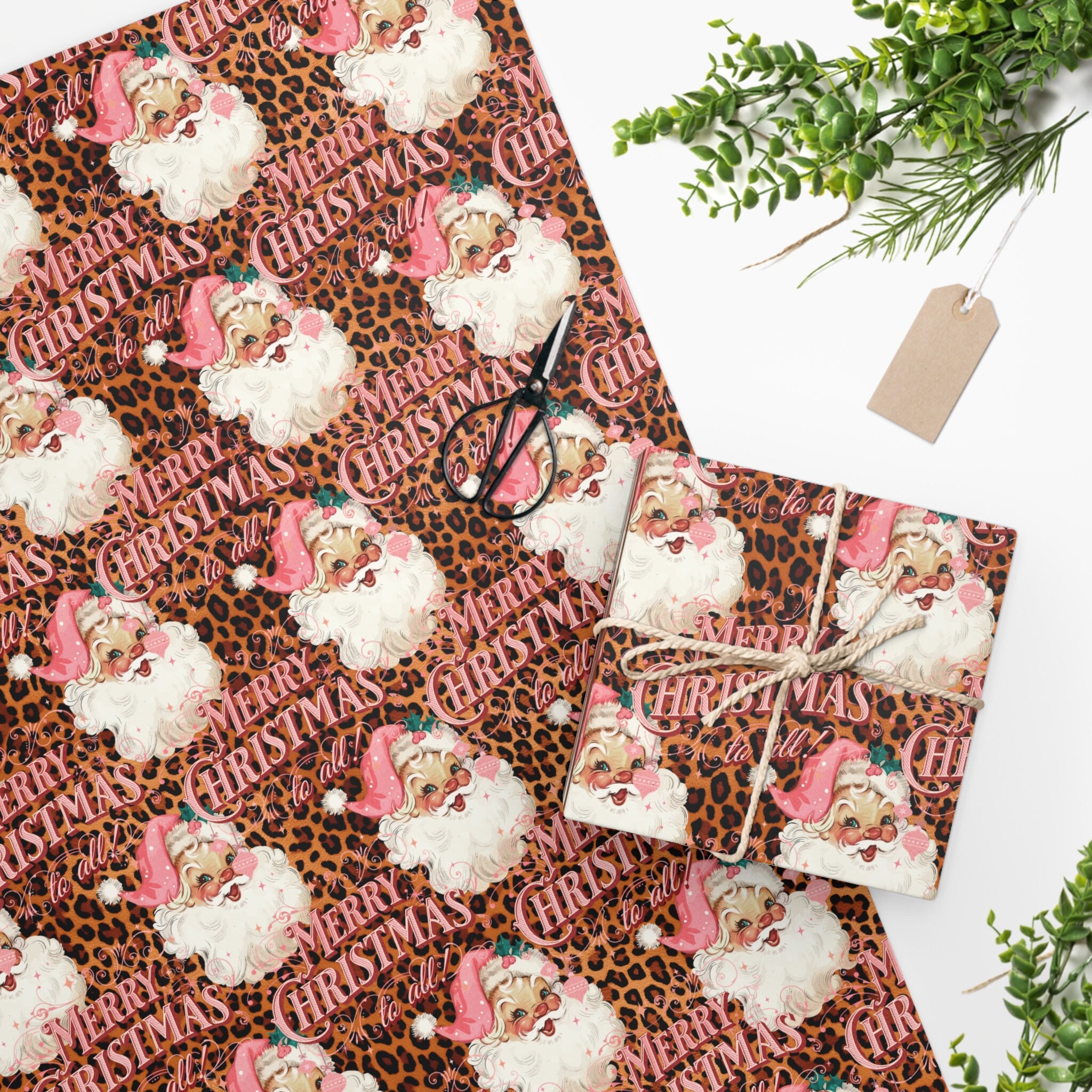 Wrapping Paper - 3 Sheets - Pink Leopard - Gift & Gather