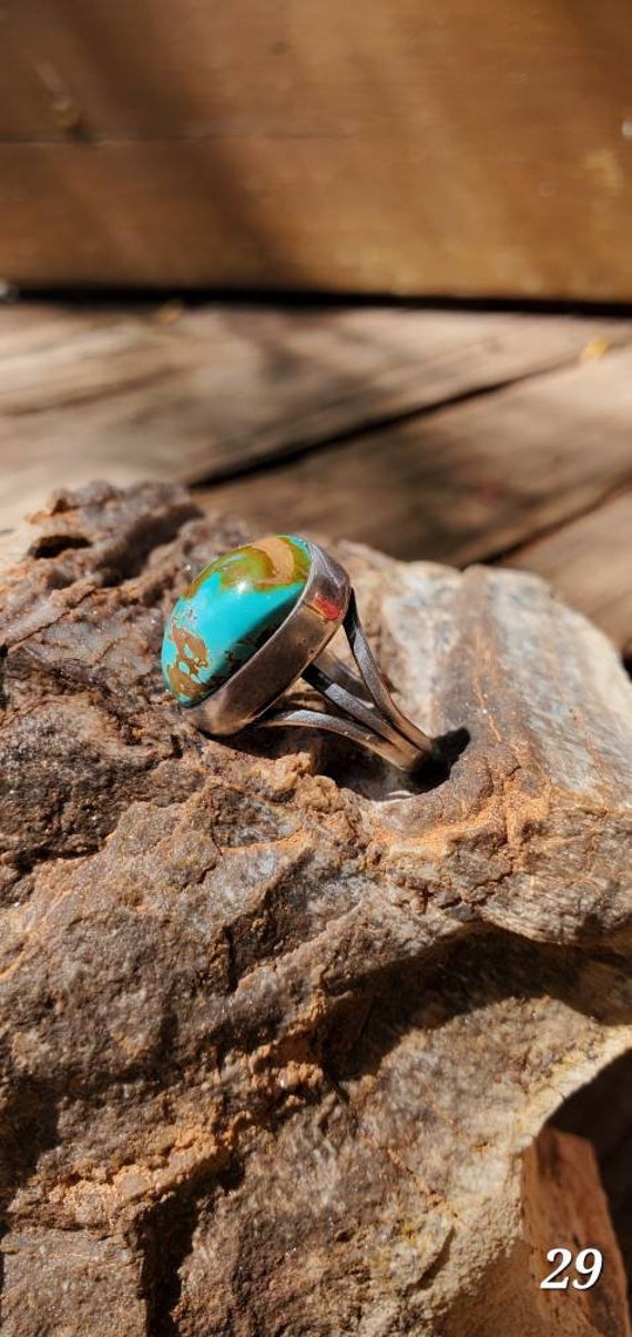 Vintage Navajo/Zuni Ring Jewelry, Turquoise Jewel… - image 2