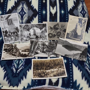 8 Vintage Postkarten, schwarz und weiß, antike unbenutzte Postkarten, Vintage Home Decor, 1930er Jahre Postkarten, Kalifornien Oregon Postkarten