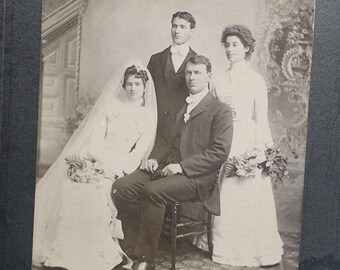 Foto antigua de boda, fotografía en tono sepia, decoración de pared (10 x 12)