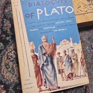 Books Supporting Children In Need, Vintage Paper Back Book, 1955 Dialogues Of Plato, Antique Books, Bookworm Gifts, Book Lover Gifts
