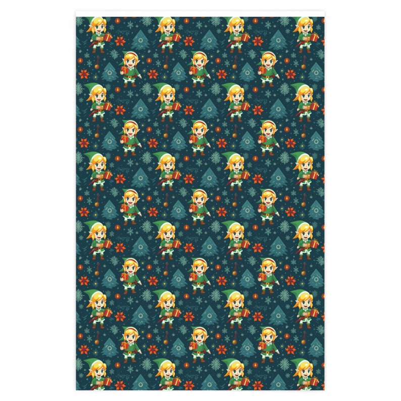 Warrior Christmas Wrapping Paper, Christmas Wrapping Paper Roll, Christmas Wrapping Paper Sheet, Xmas Gift Wrap, Gamer Gifts image 2