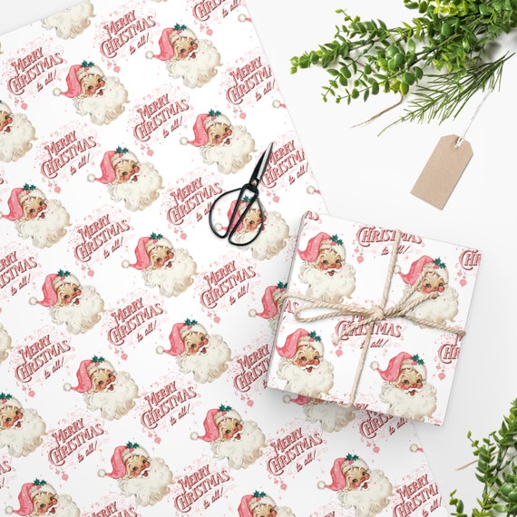 Wrapping Paper: Pink Vintage Ornaments christmas, Holiday, Gift Wrap 