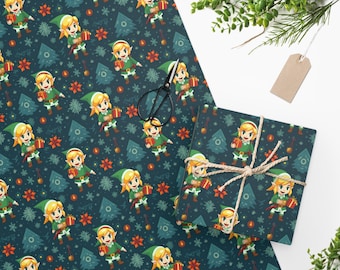 Warrior Christmas Wrapping Paper, Christmas Wrapping Paper Roll, Christmas Wrapping Paper Sheet, Xmas Gift Wrap, Gamer Gifts