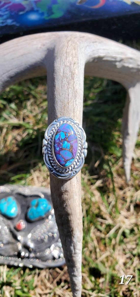 Vintage Navajo/Zuni Ring Jewelry, Turquoise Jewel… - image 1
