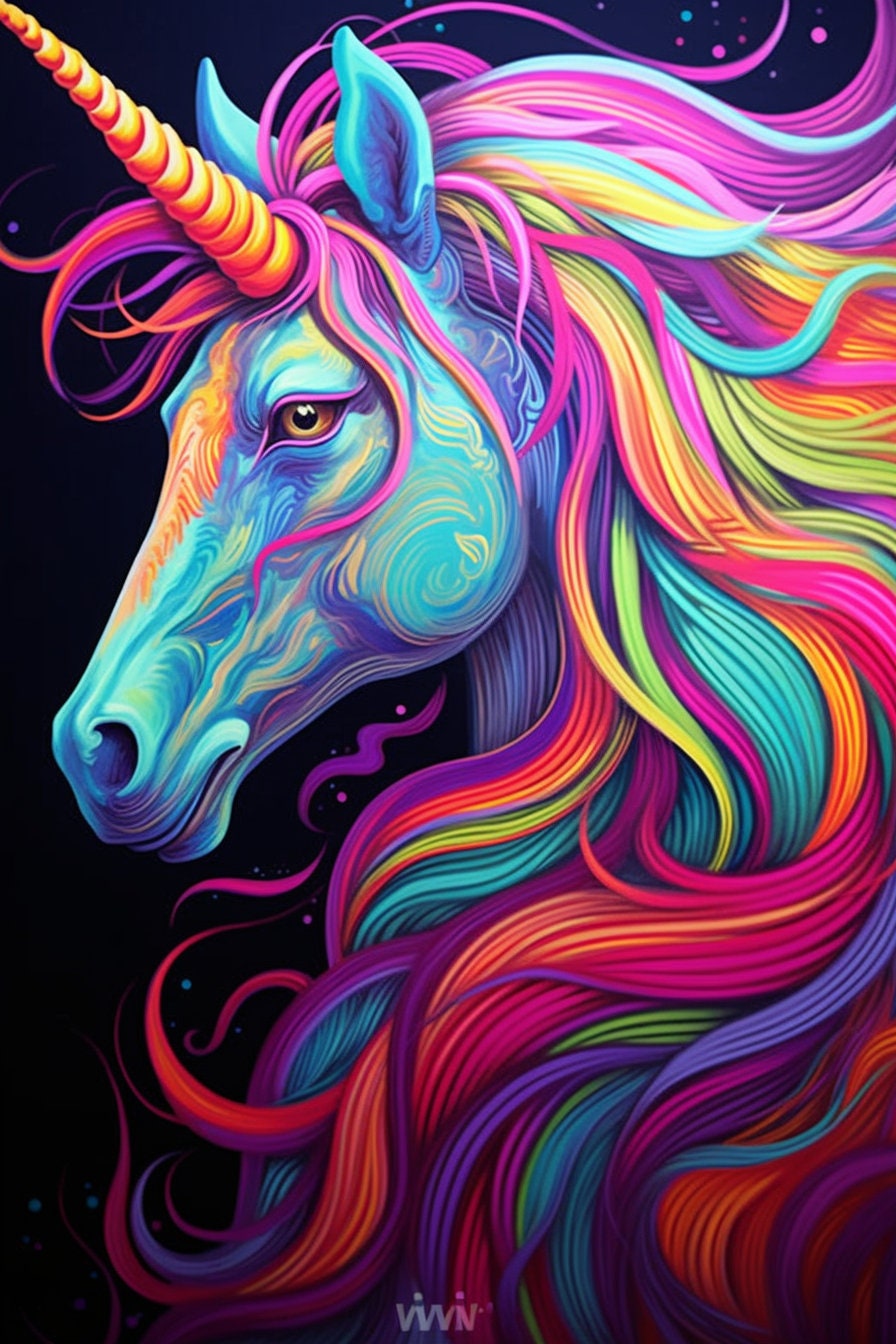 Fantasy Unicorn Digital Download Print Unicorn Art Unicorn Fantasy