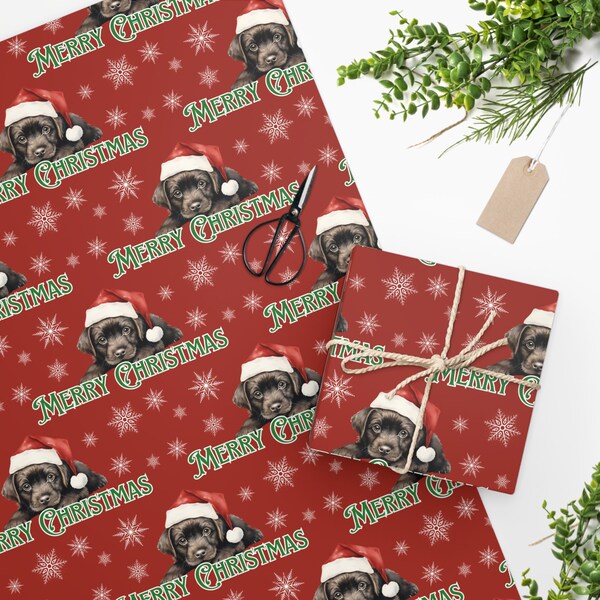 Black Golden Retriever Wrapping Paper Etsy