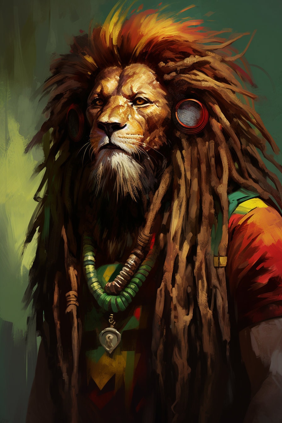 Rastafarian Lion Art Print | Reggae Digital Download - Etsy