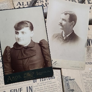 Antike Fotografie, Foto Mann und Frau, Originalfotografie, Sepia Ton Fotografie, Kabinett Karte Fotografie, Wand Kunst Dekor