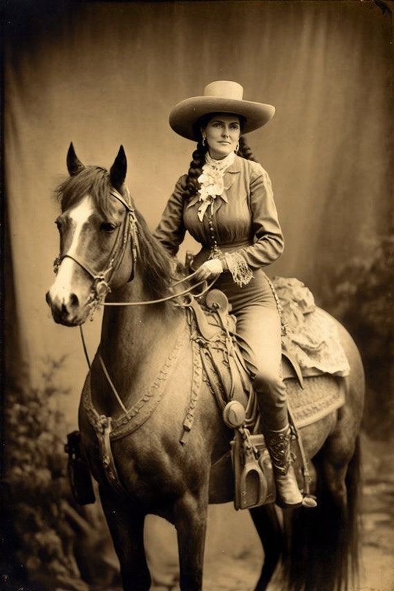 Antique Western Photography Digital Download Print Vintage Cowboy Photography Western Cowgirl Western Decor