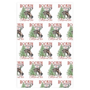 Vintage Western Christmas Wrapping Paper, Cowboy Wrapping Paper, Cowboy Christmas, Rockin Around The Christmas Tree, Wrapping Paper Rolls