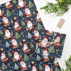 Vintage Christmas Wrapping Paper, Vintage Xmas Gift Wrap, Wrapping Paper  Roll, Christmas Gift Wrap 