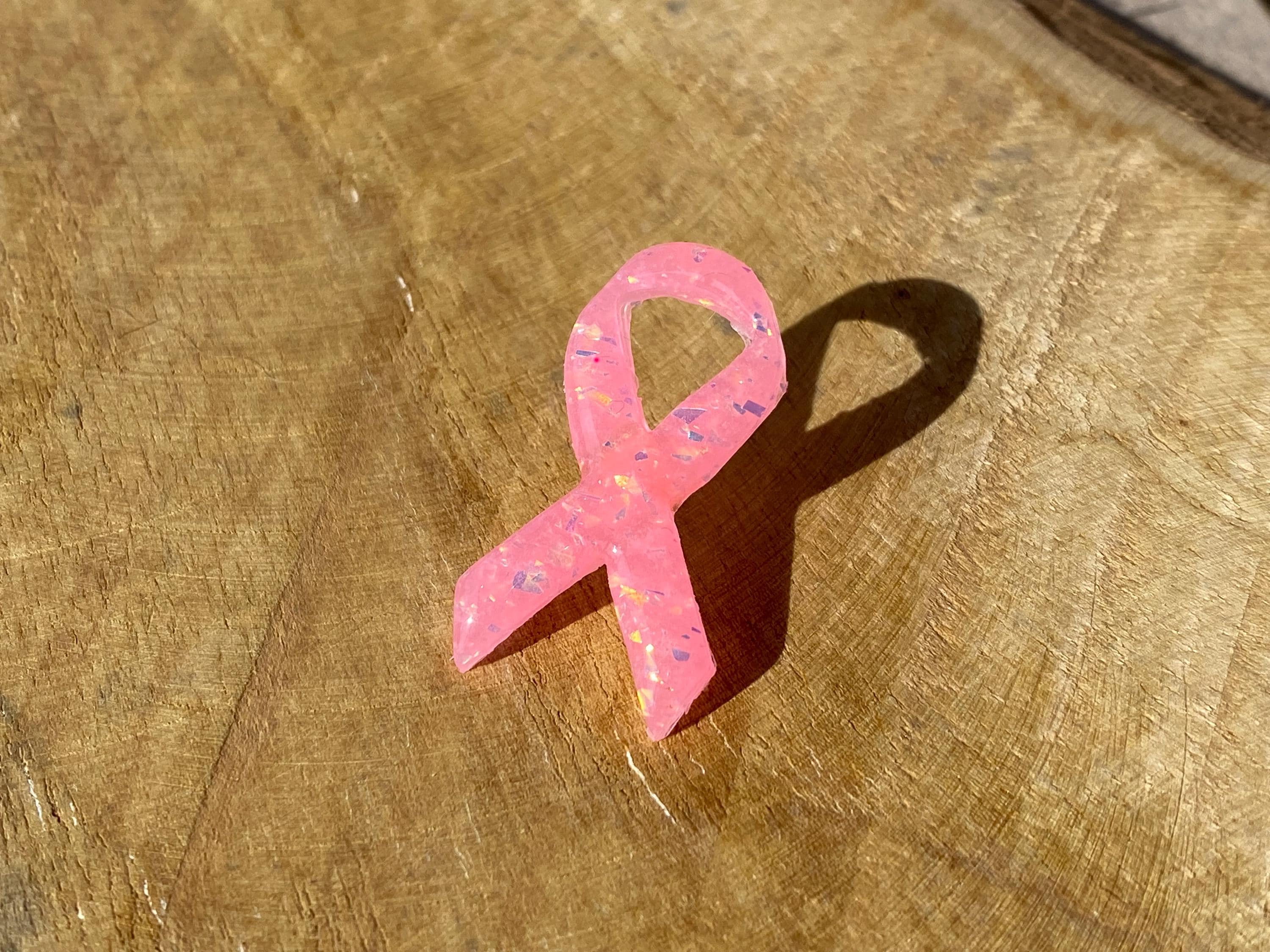 Rosa Schleifen Anstecker - Solidaritäts Pin Mit Butterflyverschluss, 3cm Durchmesser