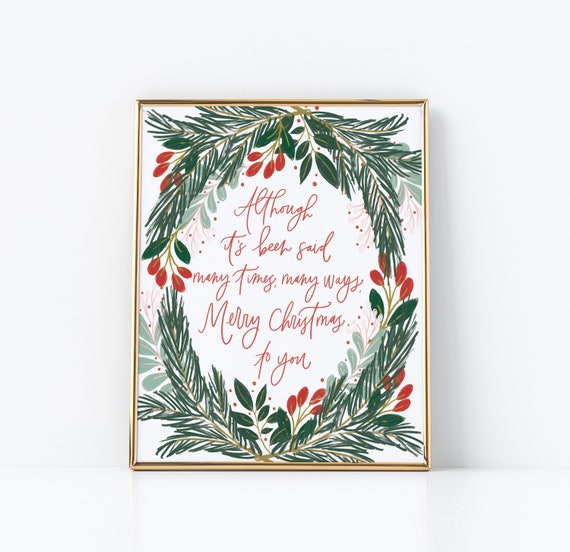 Although It's Been Said Holiday Wall Art DIGITAL DOWNLOAD - Etsy