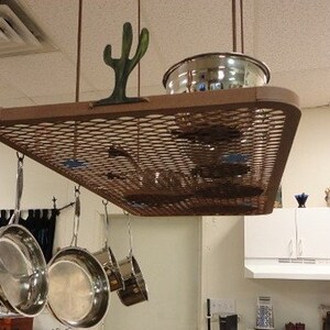 etsy hanging pot rack