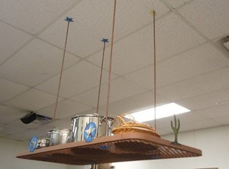 etsy hanging pot rack