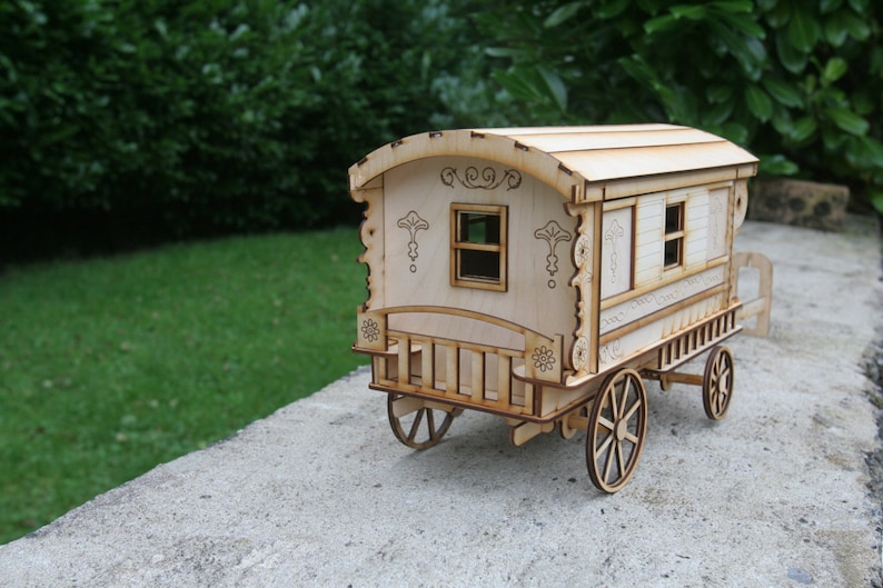 Laser cut Burton Gypsy Wagon Trailer caravan Kit Etsy