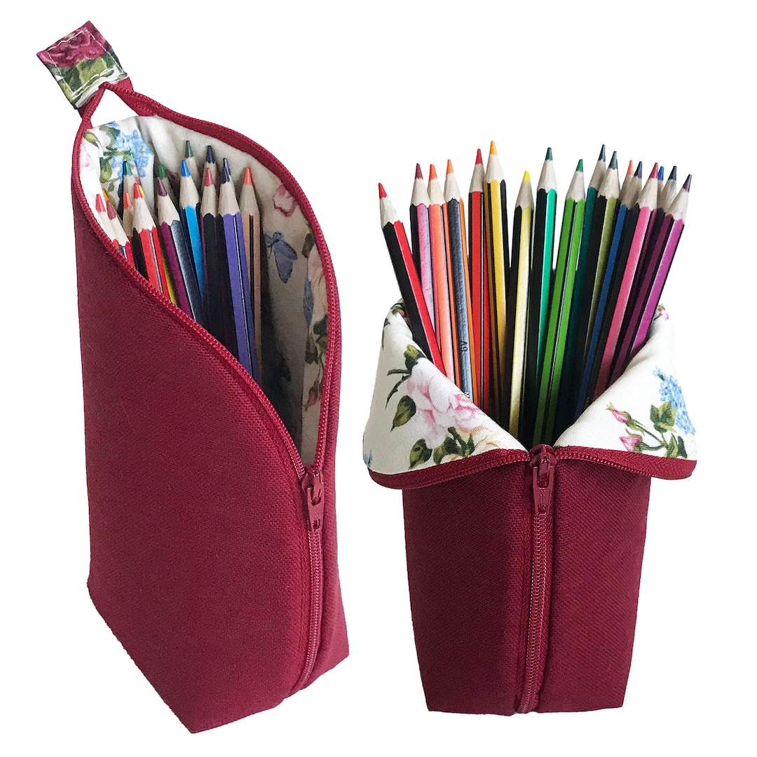 Pencil Case Sewing Pattern Pdf fold Down Pencil Case / Pot 