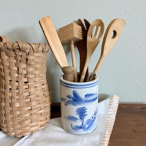Delft Blue Utensil Holder - Etsy